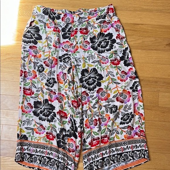 Cynthia Rowley Pants - Cynthia Rowley Floral Wide Leg Pull-On Pants